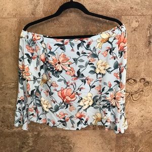 Floral off the shoulder top